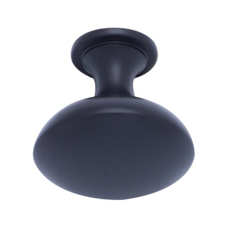 South Main Hardware 1-1/4 in. Flat Black Modern Round Cabinet Knob (10PK) SH5305-FB-10